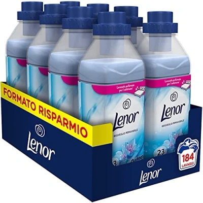 Imagen de Lenor Suavizante lavadora concentrado, 184 lavados (8 x 23), despertar primaverales, tamaño grande, fragancia cada noche hasta una semana