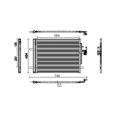 Imagen de MAHLE ORIGINAL AC 934 000S Condensador con secador 584mm VOLVO: S80 II, V40 Hatchback, S60 LAND ROVER: Range Rover Evoque