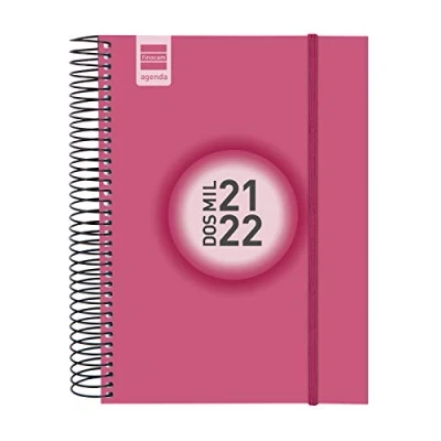 Imagen de Finocam Espir Color Agenda Septiembre 2021 Agosto 2022 (12 meses), E10 155x212 (mediano), Rosa