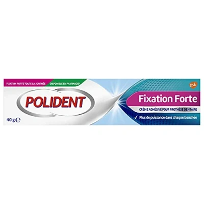 Imagen de Polident Crème Fixative Pour Prothèses Dentaires Partielles ou Complètes Fixation Forte 40g