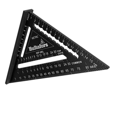 Imagen de Escuadra de comprobación 5 en 1 180mm I Hultafors mecanizado CNC a partir aluminio carpintero para marcado, medición y dibujo Incl. tabla conversión 257010