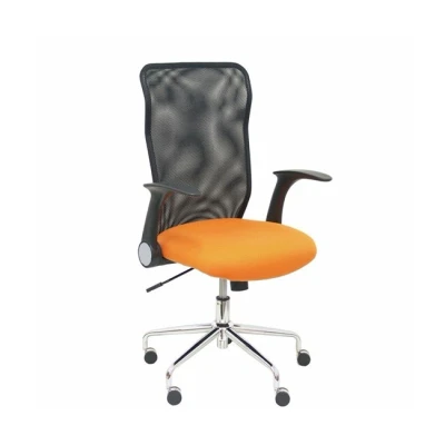 Imagen de Piqueras Y Crespo (PIQU7) Silla Minaya Respaldo Malla Negro Asiento Bali Naranja