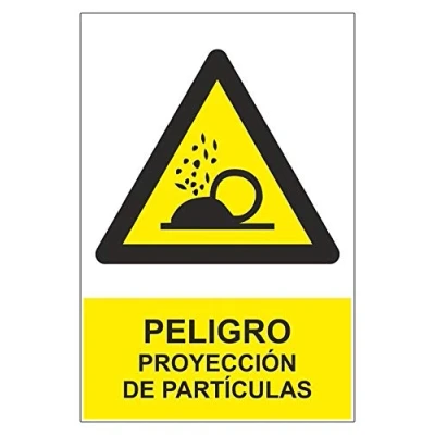 Imagen de MovilCom® Señal PELIGRO PROYECCION de PARTICULAS tamaño 200X300mm material ADHESIVO (ref.RD30626)