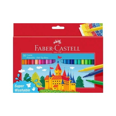 Imagen de Rotuladores 50 colores surtidos super lavables Faber Castell