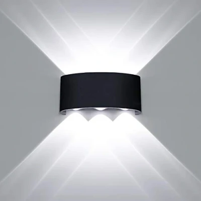 Imagen de HAWEE Moderno Apliques de Pared LED Luz Impermeable Aluminio Bañadores Interior Exterior para Baño, Porche, Dormitorio, Pasillo, Sala Estar, Escaleras, KTV, 6W Blanco