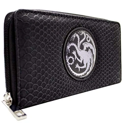 Imagen de Game of Thrones Fuego y Sangre Cartera Clutch Bolsillo para Monedas &amp; Tarjetero, Negro