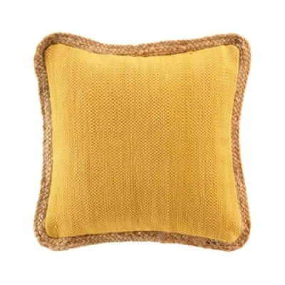 Imagen de Douceur d&#039;Intérieur akina cojín con Funda extraíble (45 x 45 cm) Ocre, algodón y poliéster Yute