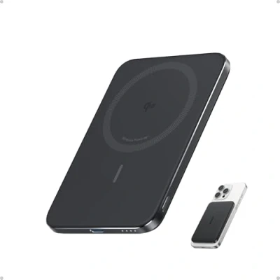 Imagen de Anker Nano Certificado Qi2 15W Power Bank Magsafe ultradelgada de 5000 mAh, Cargador portátil Compatible con MagSafe,diseño ergonómico, Solo para iPhone 16 Pro Max/15/14/13/12