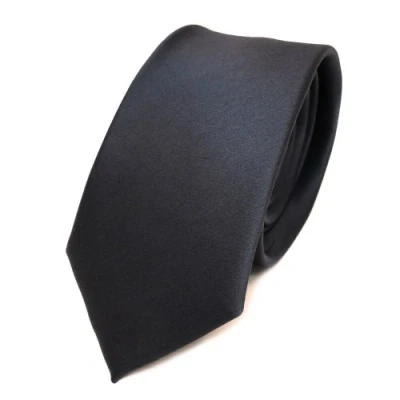 Imagen de TigerTie corbata estrecha antracita gris oscuro monocromo