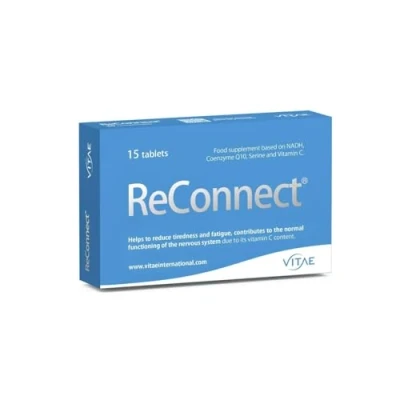 Imagen de Vitae ReConnect 15 comprimidos NADH, CoQ10, Serina, Vitamina C Mejorar el rendimiento Memoria Concentración Aprendizaje Fatiga mental