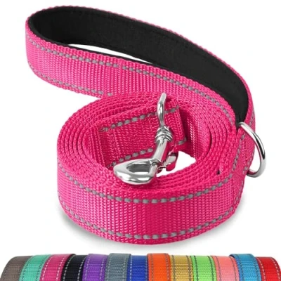 Imagen de Joytale Correa para Perro Reflectante de Doble Cara, Perros con Mango Acolchado, Adiestramiento Pequeños y Perrito, 180x2cm, Rosa Caliente