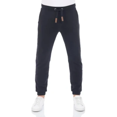 Imagen de riverso RIVKasper Pantalones de chándal largos para hombre, corte regular, el tiempo libre, color gris, rojo, azul, negro, verde, S, M, L, XL, XXL, 3XL, 4XL, 5XL, Negro , 5XL