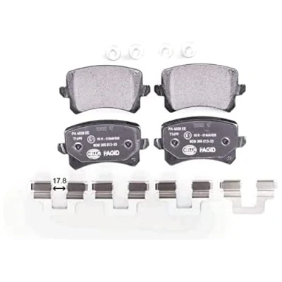 Imagen de HELLA 8DB 355 025 331 Juego de pastillas freno no preparado para indicador desgaste con tornillos pinza accesorios VOLKSWAGEN: Golf 5