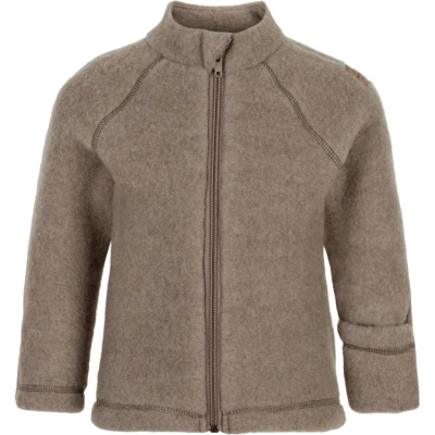 Imagen de Mikk line Chaqueta de paseo Oeko Tex Standard 100 bebé con cremallera para bebés y niños 100% lana merino libre mulesing niñas Puños reversibles, Melange Denver,