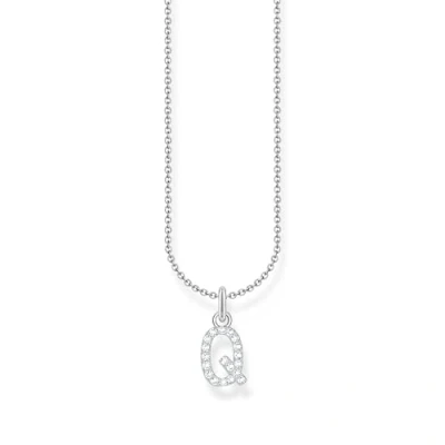 Imagen de THOMAS SABO Collar con letra Q de plata ley 925 circonitas KE2256 051 14