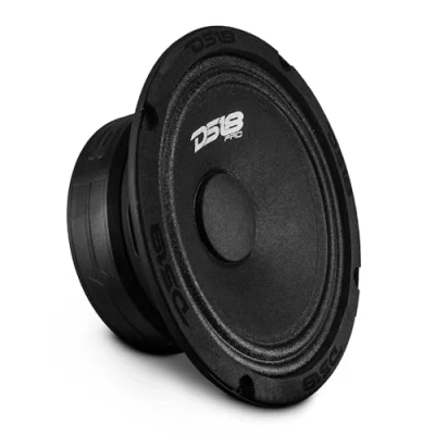 Imagen de DS18 Pro GM6.4 Altavoz de 6.5 Pulgadas, Rango Medio, Cesta Acero Negro, 480 W máximo, 140 RMS, 4 ohmios, Altavoces Puerta Audio Sistema Sonido estéreo Coche o