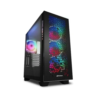 Imagen de Caja SHARKOON ELITE SHARK CA300H RGB Negro