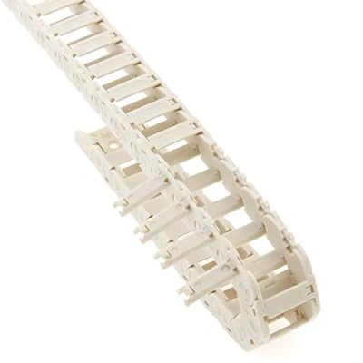 Imagen de Veekaft 1 m de cadena arrastre cable plástico blanco con dimensiones interiores 10 mm x 20 mm, R18 para impresoras 3D y máquinas CNC (10 R18)