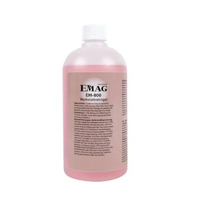 Imagen de EMAG limpiador de taller EM 800 I ultrasónico especial para acero inoxidable y plástico, etc., elimina lubricantes refrigerantes, hollín, aceites, etc. 500 ml