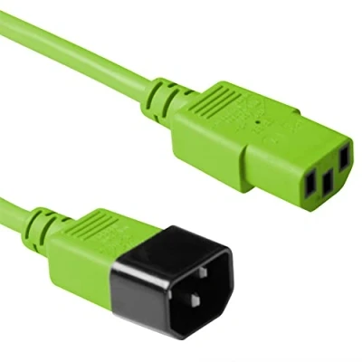 Imagen de ACT Cable IEC de 3 m, C13 a C14 Extensión AK5115 Verde