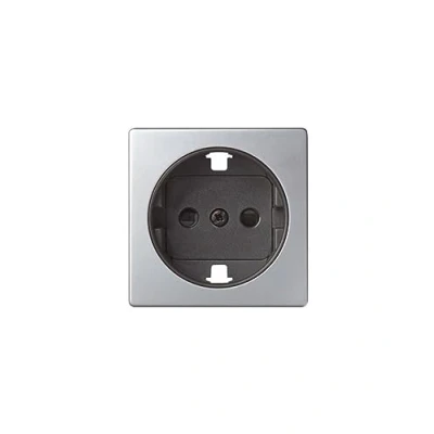 Imagen de Simon 82041 33 Tapa Enchufe 2p+TT schuko+segur. s82 ALU Mate Ref. 6558233231, Gris / Negro