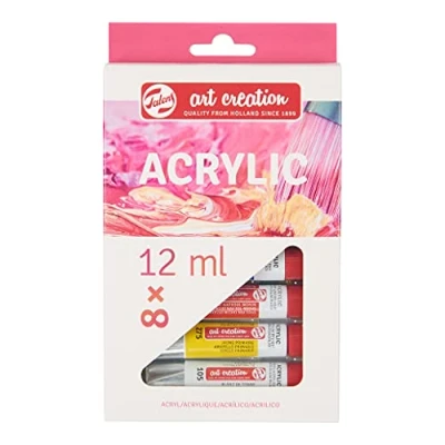 Imagen de Talens Art Creation Estuche de iniciación acrílico, 8 colores (tubos 12 ml) Pintura para adultos