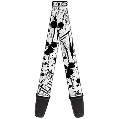 Imagen de BUCKLE DOWN gs w31905 salpicaduras de correa para guitarra blanco/negro, 2 cm Ancho y 29 54 largo