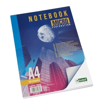Imagen de D.RECT 110045 Bloc de cartas con microperforación, cuadriculado, 70 g/m², A4, 50 hojas