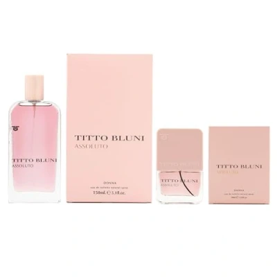 Imagen de TITTO BLUNI Assoluto Donna, Colonia Mujer, Promoción 150 ml + 30 ml, Pack 2 Productos, Perfume Formato Spray, Eau de Toilette Femenina, Aroma Floral Afrutado, Fragancia Fresca y Larga Duración