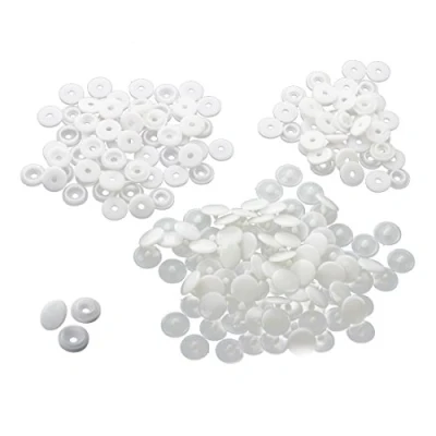 Imagen de Gaetooely 50pzs T3 KAM Snaps Pernos de presion Botones Costura Album Recortes Blanco