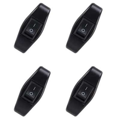 Imagen de SRMAN 4X Negro Interruptor de Boton Encendido Apagado 6A / 250VAC 10A 125VAC para Dormitorio
