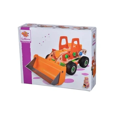 Imagen de Eichhorn Constructor Cargadora de Ruedas Juguete versátil, 140 componentes, 6 construcciones Diferentes, para niños a Partir años, 100% Madera FSC, Color carbón (100039057)