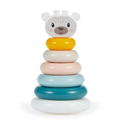 Imagen de Ecoiffier Pirámide de Ositos con Aros Encajables, Colores Pastel, Motricidad fina, Para Niños Niñas a Partir los 6 Meses (7600007910)