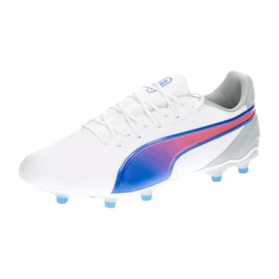 Imagen de Puma KING Match FG/AG Botas de fútbol con tacos, Hombre, Talla: 47, Whitebluemazing flat light gray Zapatos