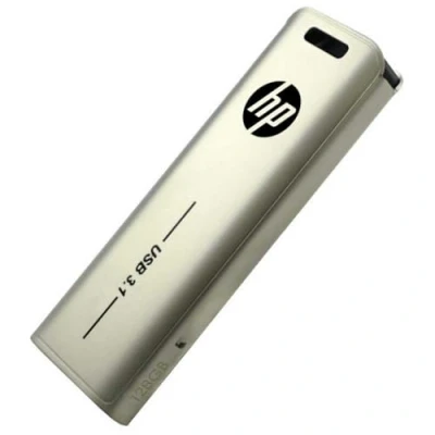 Imagen de Memoria USB 3.1 HP x796w 128GB, diseño Push and Pull, Acabado metálico