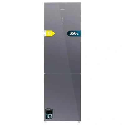 Imagen de Frigorífico Combi Cecotec Bolero CoolMarket 356 Grey Glass D, Total No Frost, 200 cm, l, Inverter Plus, Puertas de cristal,