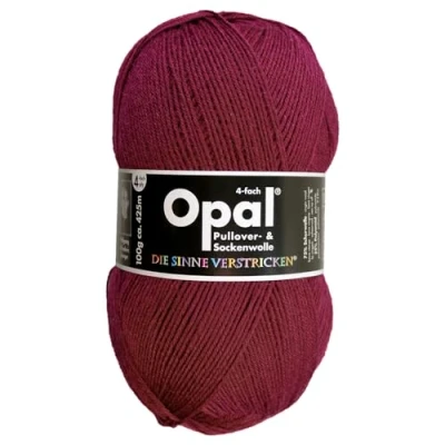 Imagen de Frida&#039;s Wollhaus Ovillo de lana para calcetines, 100 g, 4 capas, sin fieltro, 35 colores (5196 Borgoña)