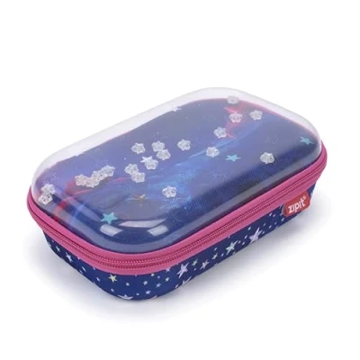 Imagen de ZIPIT Estuche de Lápices con Tapa Transparente para Niñas/Cartuchera Estrellas la Escuela/Estuche Gran Capacidad