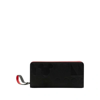 Imagen de Desigual Mone_All Mickey Maya Maxi, Cartera Tri Fold Mujer&#039;S, Negro, 19.2
