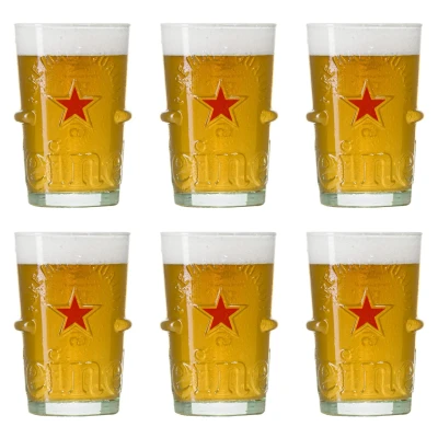 Imagen de Heineken Beer Glasses Silver 250 ml 6 Pieces