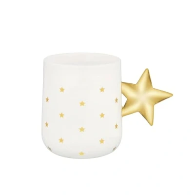 Imagen de Alessi Delight NZ01 Taza navideña de porcelana decorada, 37 cl, blanco y dorado