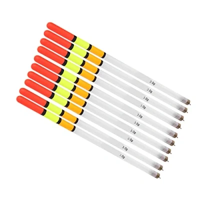 Imagen de Keenso Kit de Flotadores Pesca, 10 Piezas Boyas Bobber Pesca Plástico (3.0 Blanco)