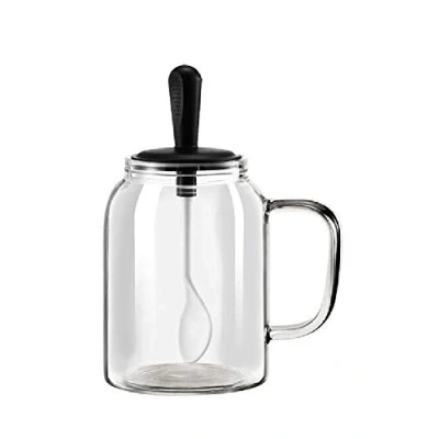 Imagen de XiaoShenLu Tarro de Especias con Sello Cuchara, azucarero, salero, Botella condimento para el hogar, 380 ml, Negro