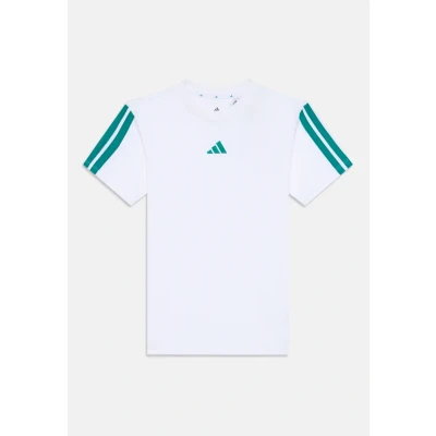 Imagen de adidas Performance TEE Junior Unisex Camiseta estampada para niños, Talla: 11 12a, White/pure teal