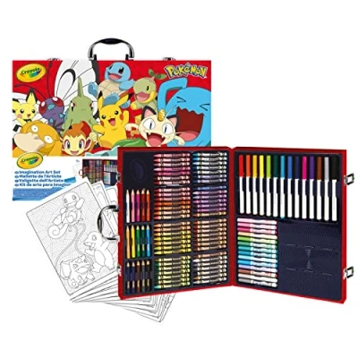Imagen de CRAYOLA — Maletín Pokemon de Pinturas para Niños, Kit Pikachu con Lápices, Ceras y Rotuladores, Colores Variados, Set +115 Unidades, No Tóxico, Apto Niños a Partir 5 Años