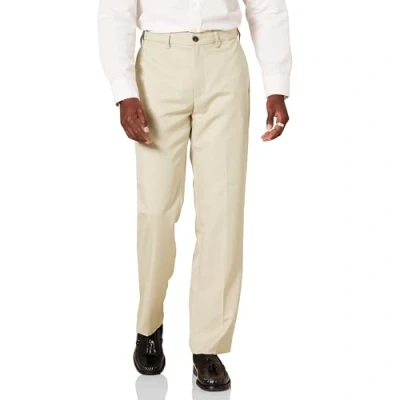 Imagen de Amazon Essentials Pantalón de Vestir sin Pinzas Cintura Expansible y Ajuste Clásico Hombre, Piedra, 36W / 32L