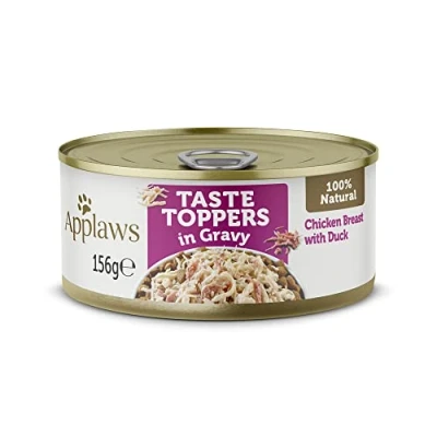 Imagen de Applaws Comida Húmeda para Perros 100% Natural, Pechuga de Pollo con Pato en Salsa, Paquete 12 Latas 156g