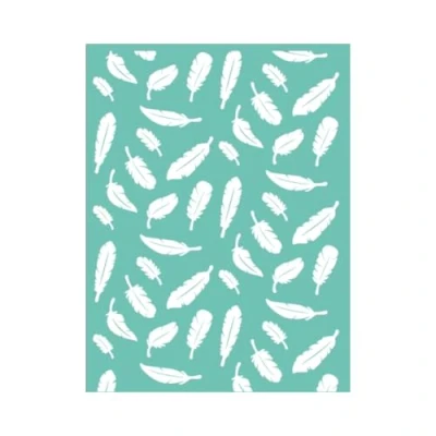 Imagen de Craftelier Carpeta de embossing Feathers Relieve Plumas para Scrapbooking y Manualidades Compatible con Sizzix Big Shot, Shot Plus, Revolution 15 x 20 cm