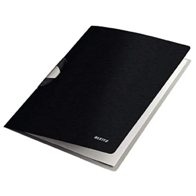 Imagen de Leitz Style ColorClip Archivo, capacidad para 40 hojas A4, Plástico flexible, Negro satinado