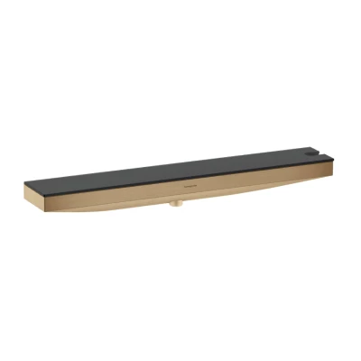 Imagen de hansgrohe Rainfinity, toma de agua con soporte ducha y repisa ducha, pared a la derecha estantería 50cm, bronce cepillado